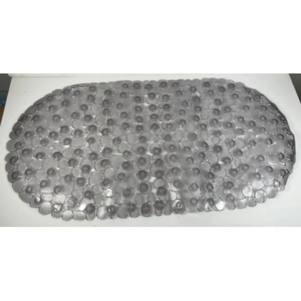 Pebbles Bathtub Mat Non Slip‎ Oval Shower Mat with Suction Cups, Drain Holes 7d5